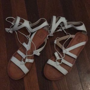 Frye Gladiator Sandals White